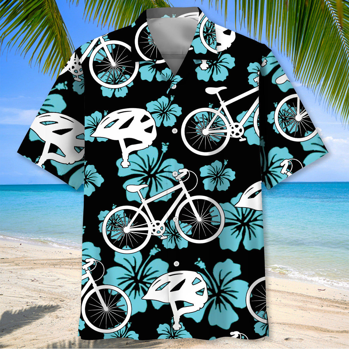 Cycling Neon Hibiscus Hawaiian Shirt