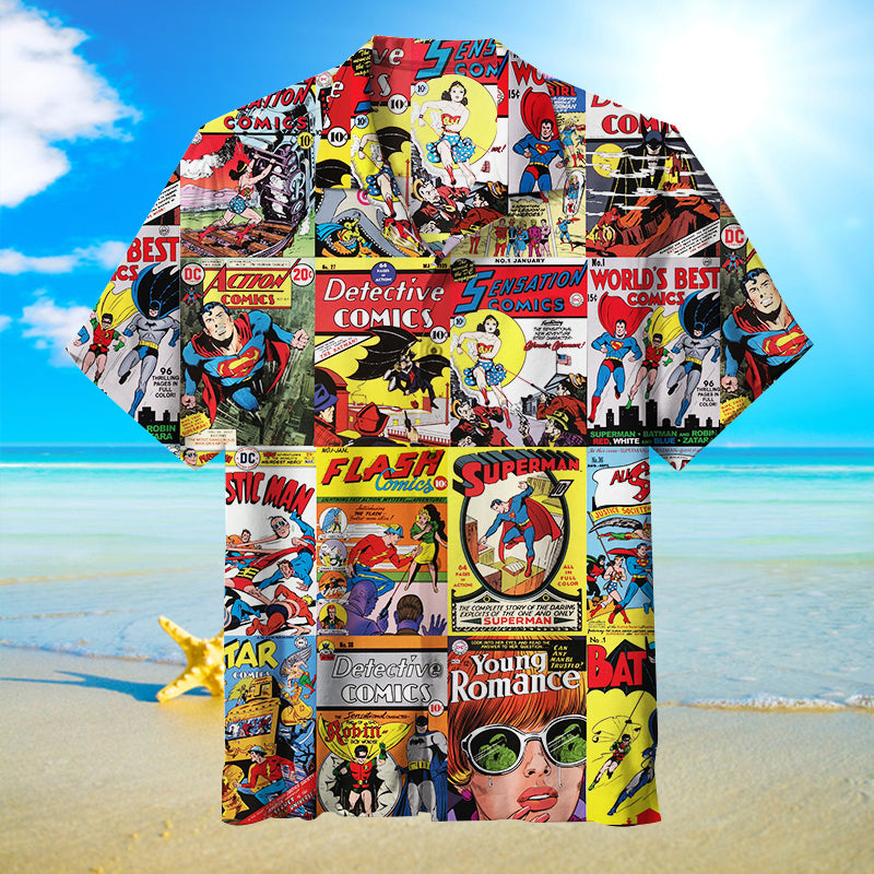 DC Comics Collage Art Unisex Hawaiian Shirt