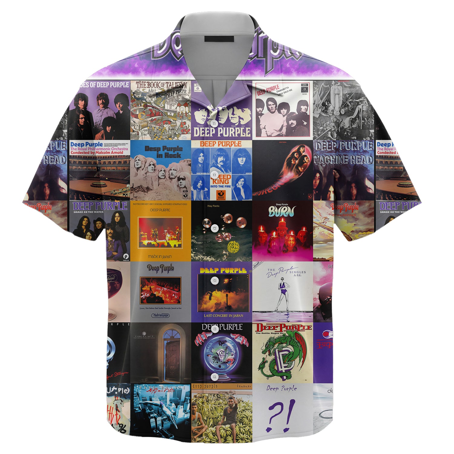 Deep Purple  Unisex Hawaiian Shirt