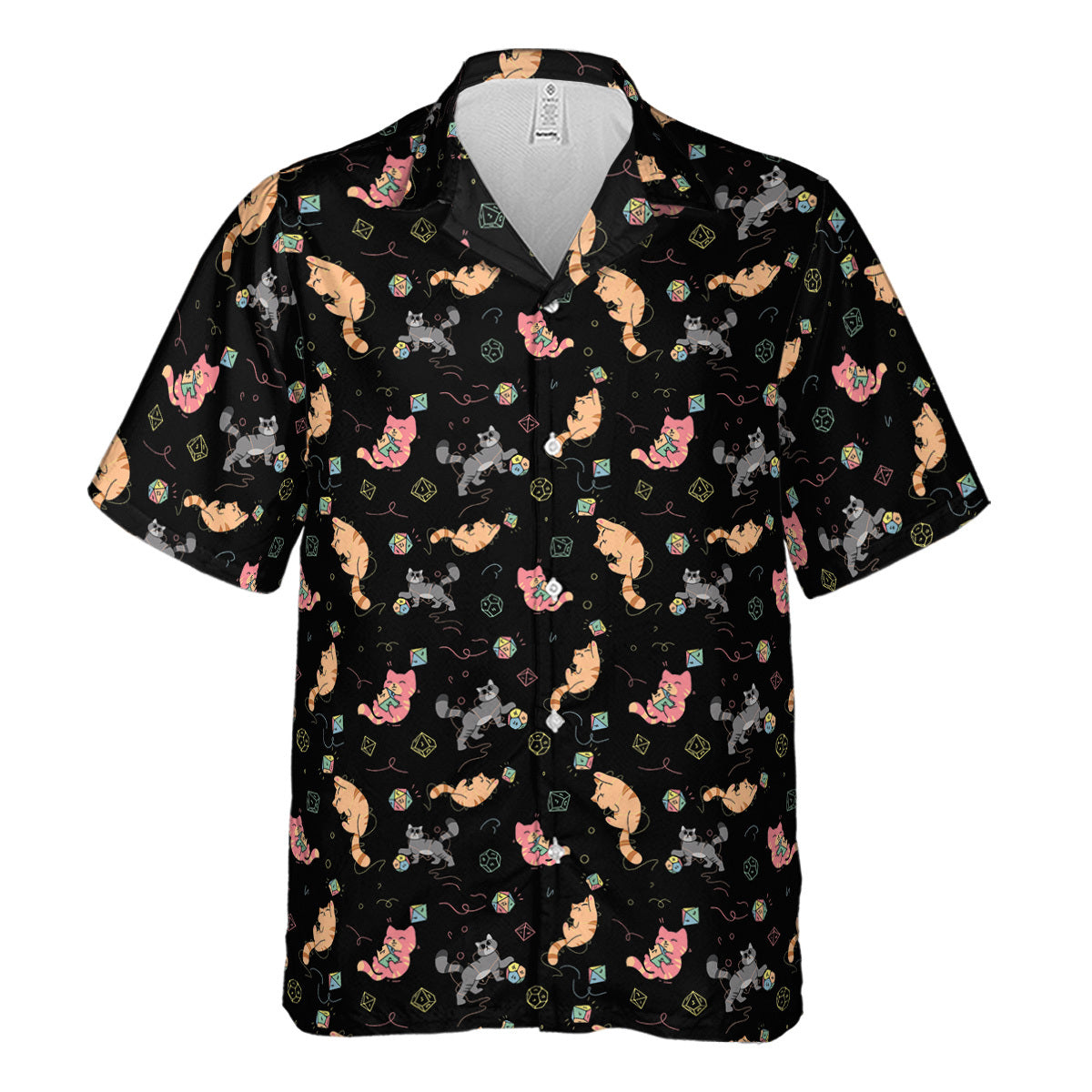 Dice Cat DnD Hawaiian Shirt