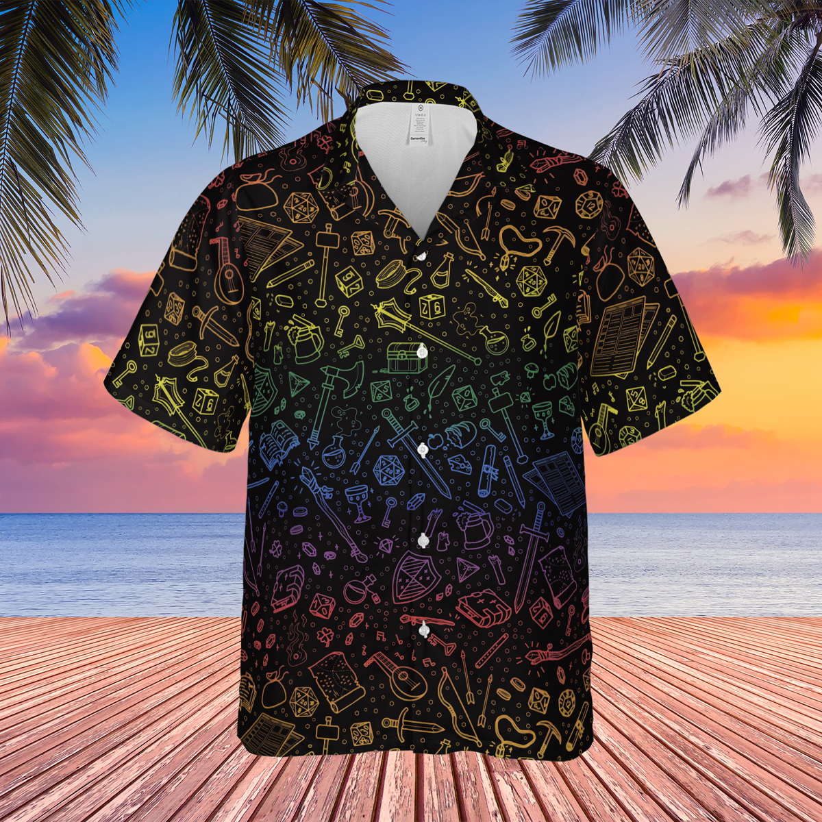 DnD Tabletop RPG Pattern Hawaiian Shirt