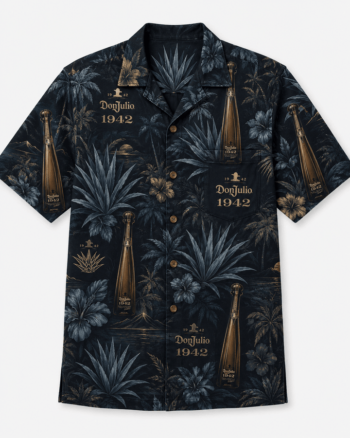 Don Julio 1942 Midnight Agave Hawaiian Shirt