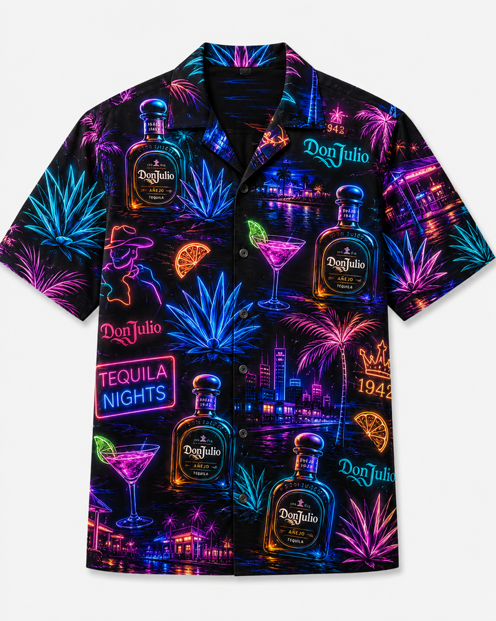 Don Julio Neon Tequila Nights Hawaiian Shirt