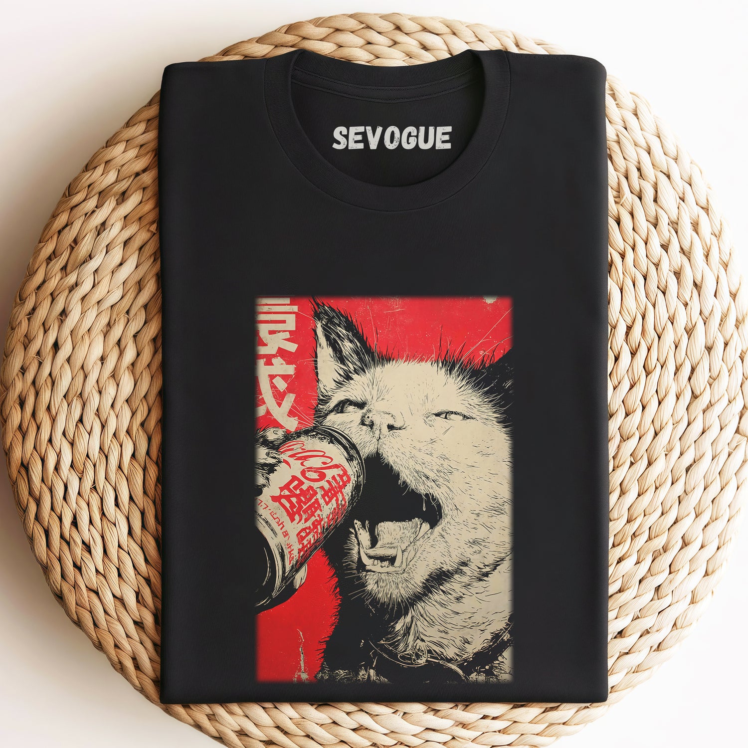Drinking Cat Unisex Tee, Sweatshirt & Hoodi