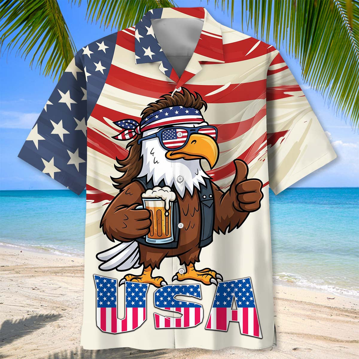 Eagle Proud Of America Hawaiian Shirt