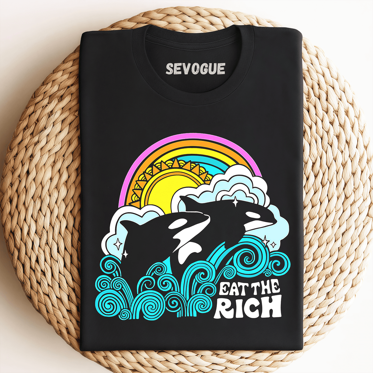 Eat The Rich Orca Whales Unisex Tee, Sweatshirt & Hoodie