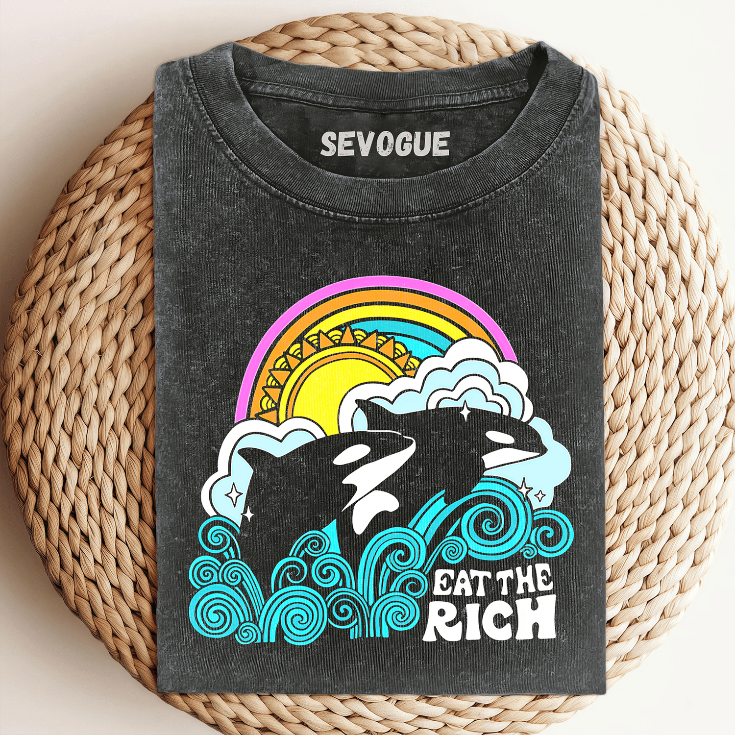 Eat The Rich Orca Whales Unisex Tee, Sweatshirt & Hoodie