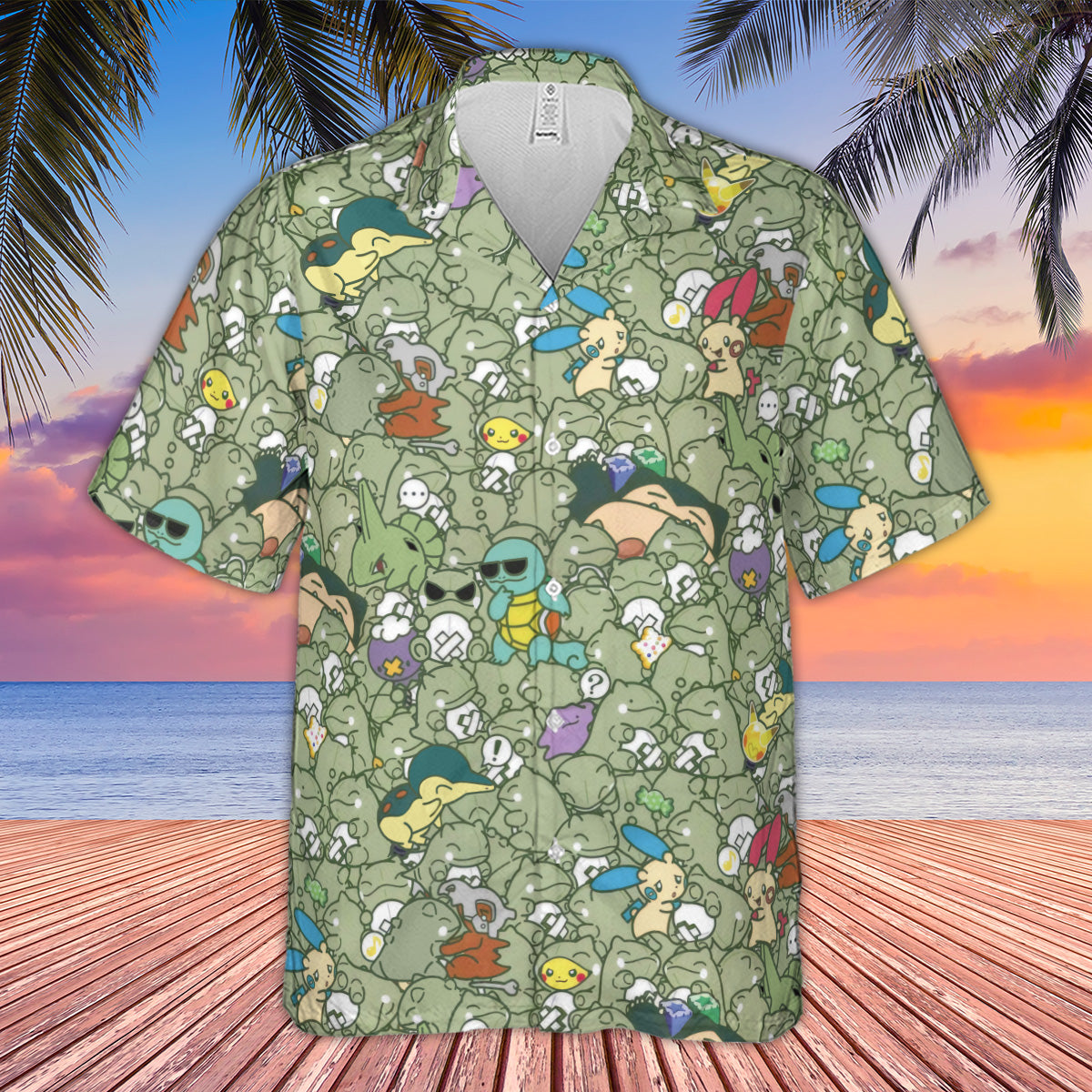 Epic Pokemon Pattern Hawaiian Shirt