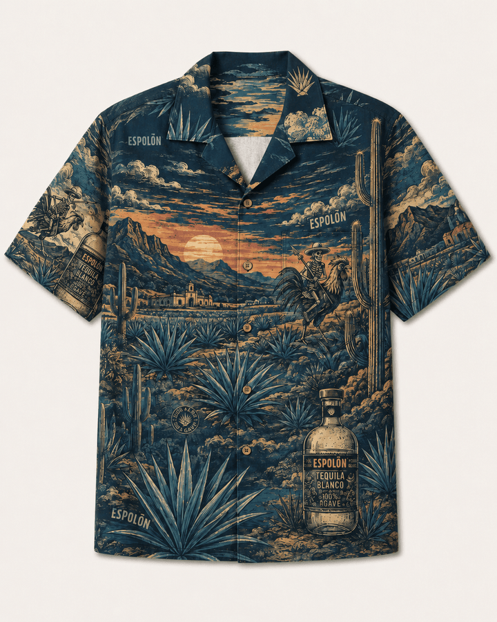 Espolòn Desert Agave Sunset Hawaiian Shirt