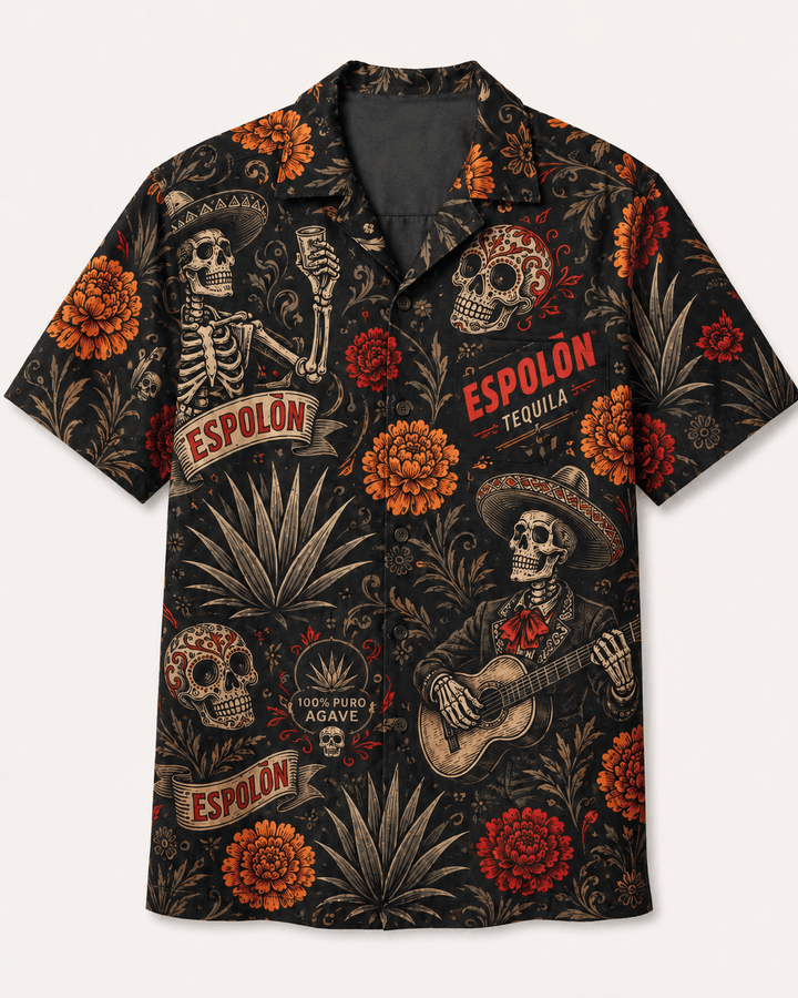 Espolòn Día de los Muertos Hawaiian Shirt