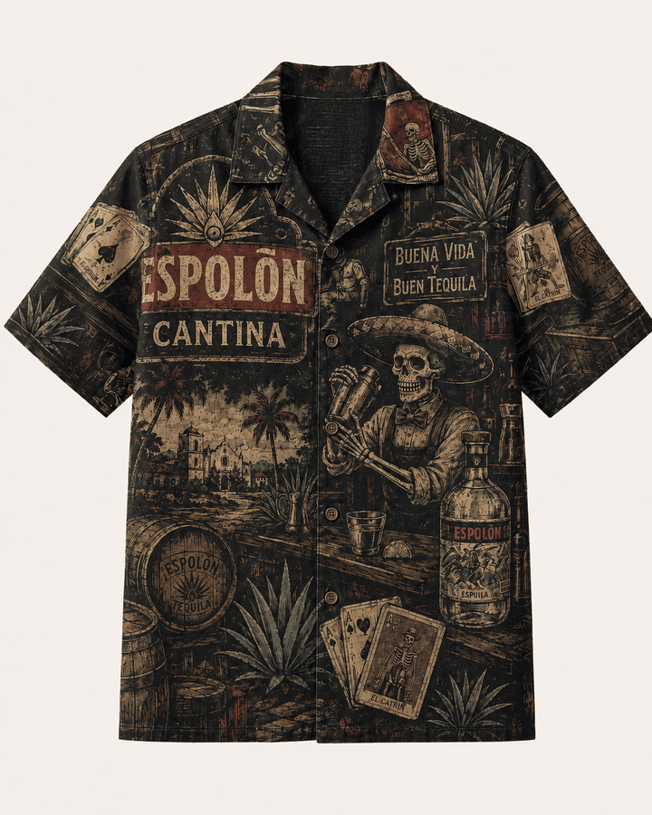 Espolòn Vintage Cantina Hawaiian Shirt