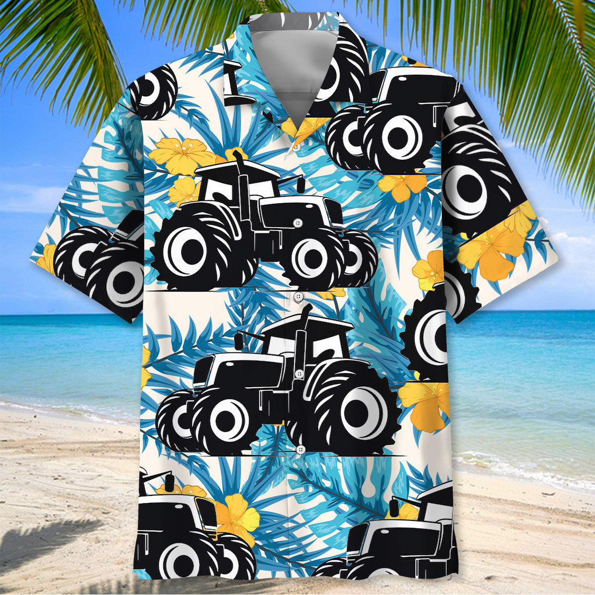 Farmer Nature Tractor Hawaiian Shirt