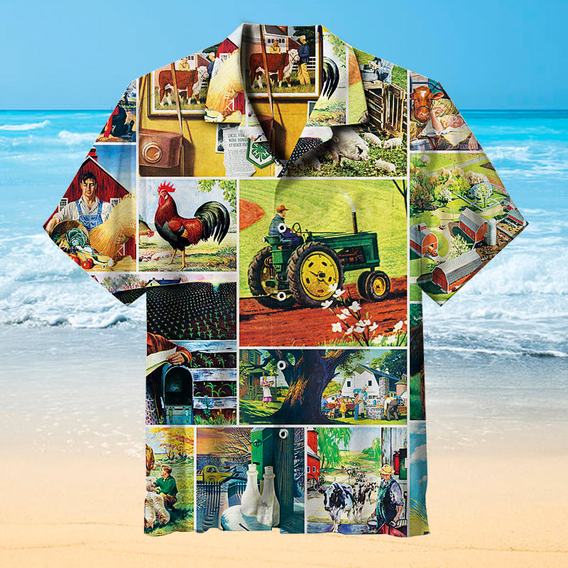 Farmland Collage|Universal Hawaiian Shirt