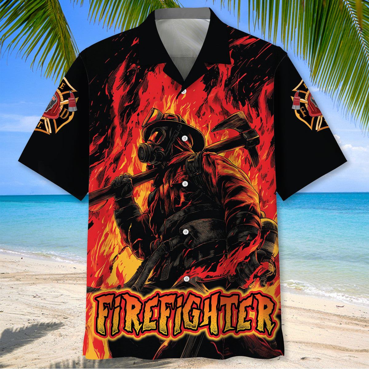 Firefighter First In Last Out Hawaiian Shirt