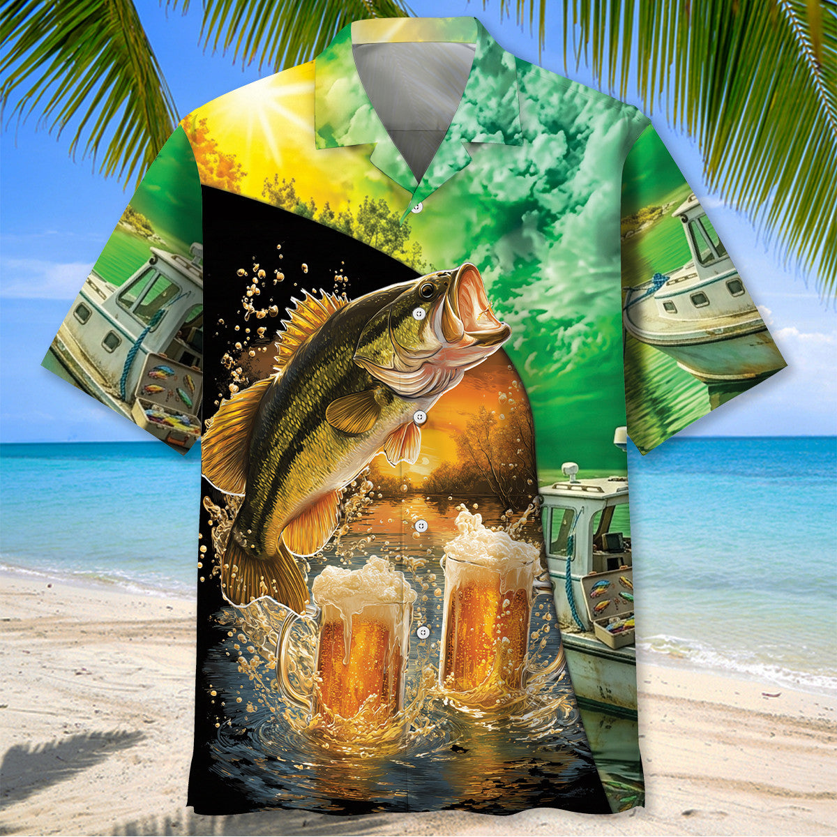 Fishing Solve Most Of My Problems Drinking Solve The Rest Hawaiian Shirt