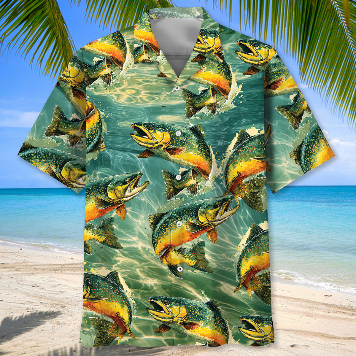 Fishing Trout Fish Hawaiian Shirt