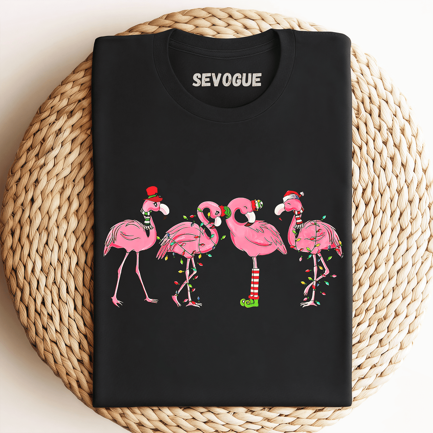 Flamingo Christmas Unisex Tee, Sweatshirt & Hoodie