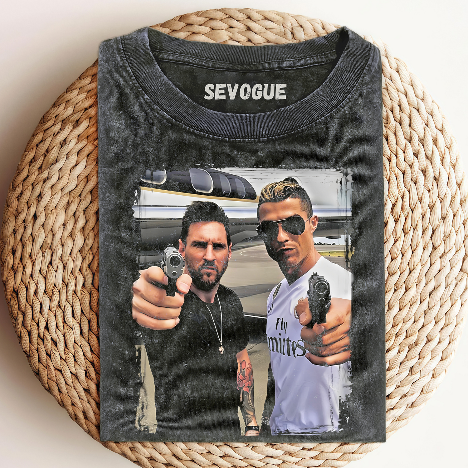 Football Legends Armed Style Messi And Ronaldo Unisex Tee, Sweatshirt & Hoodie