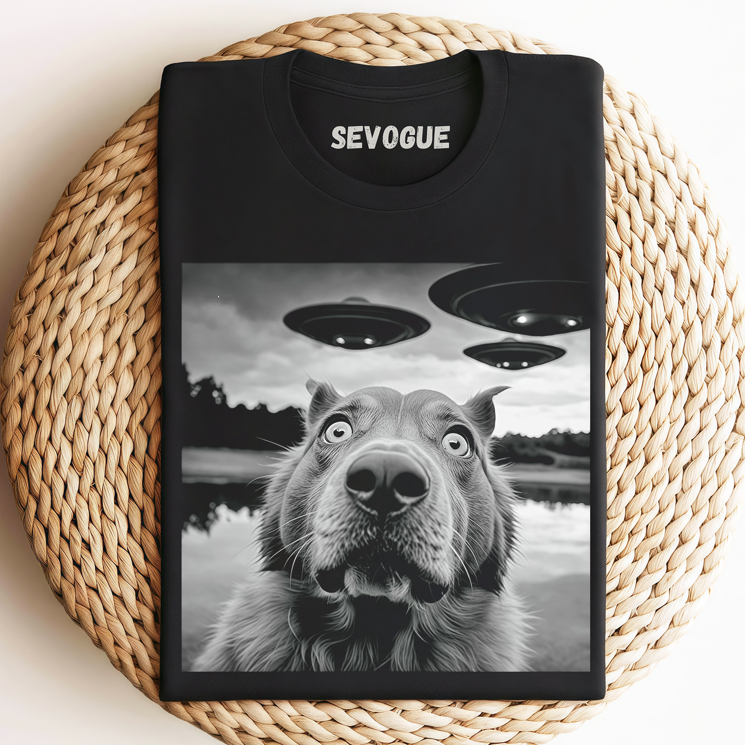 Funny Animal Selfie With Ufo Art Acid Wash Unisex Tee, Sweatshirt & Hoodie
