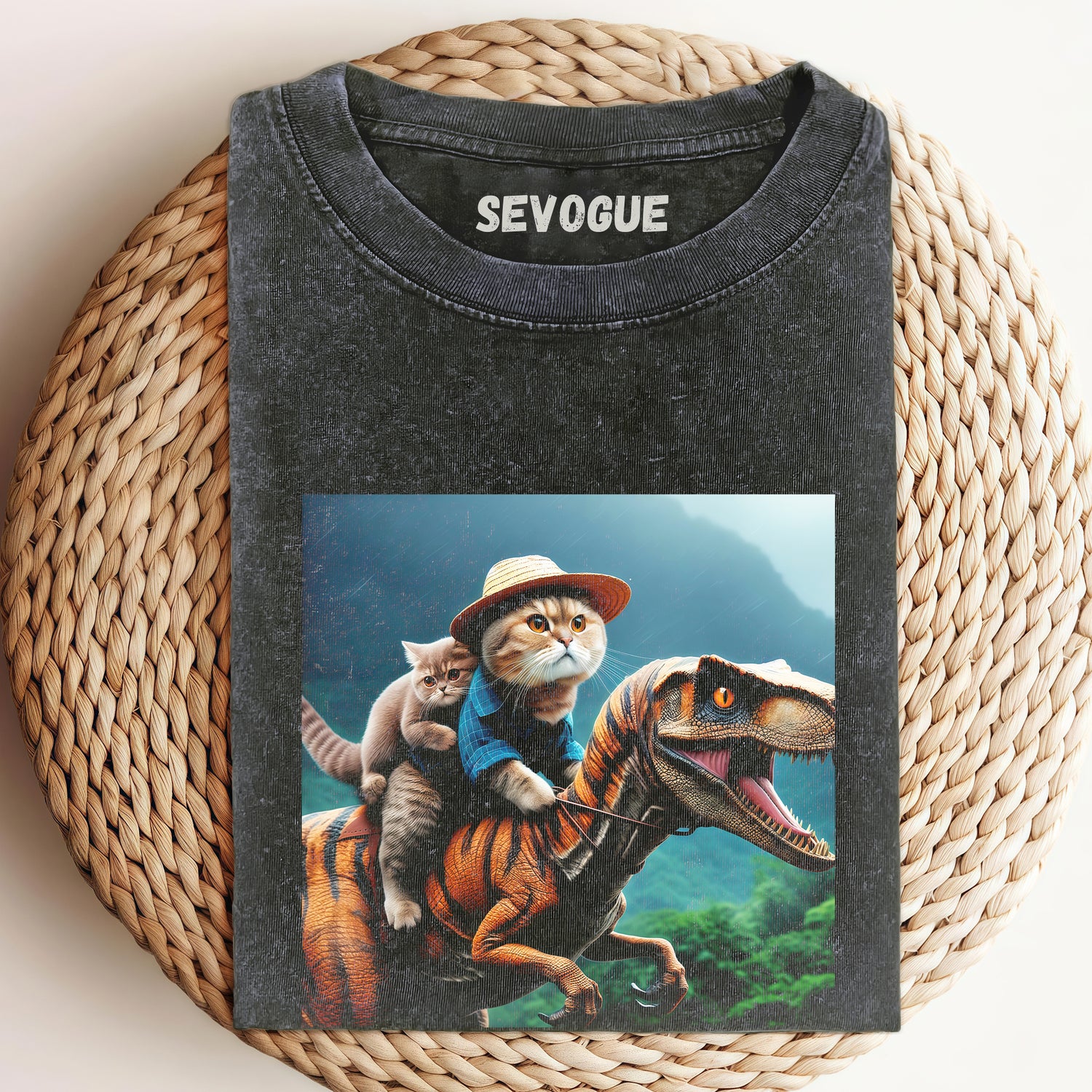 Funny Cat Dragon Rider Unisex Tee, Sweatshirt & Hoodi