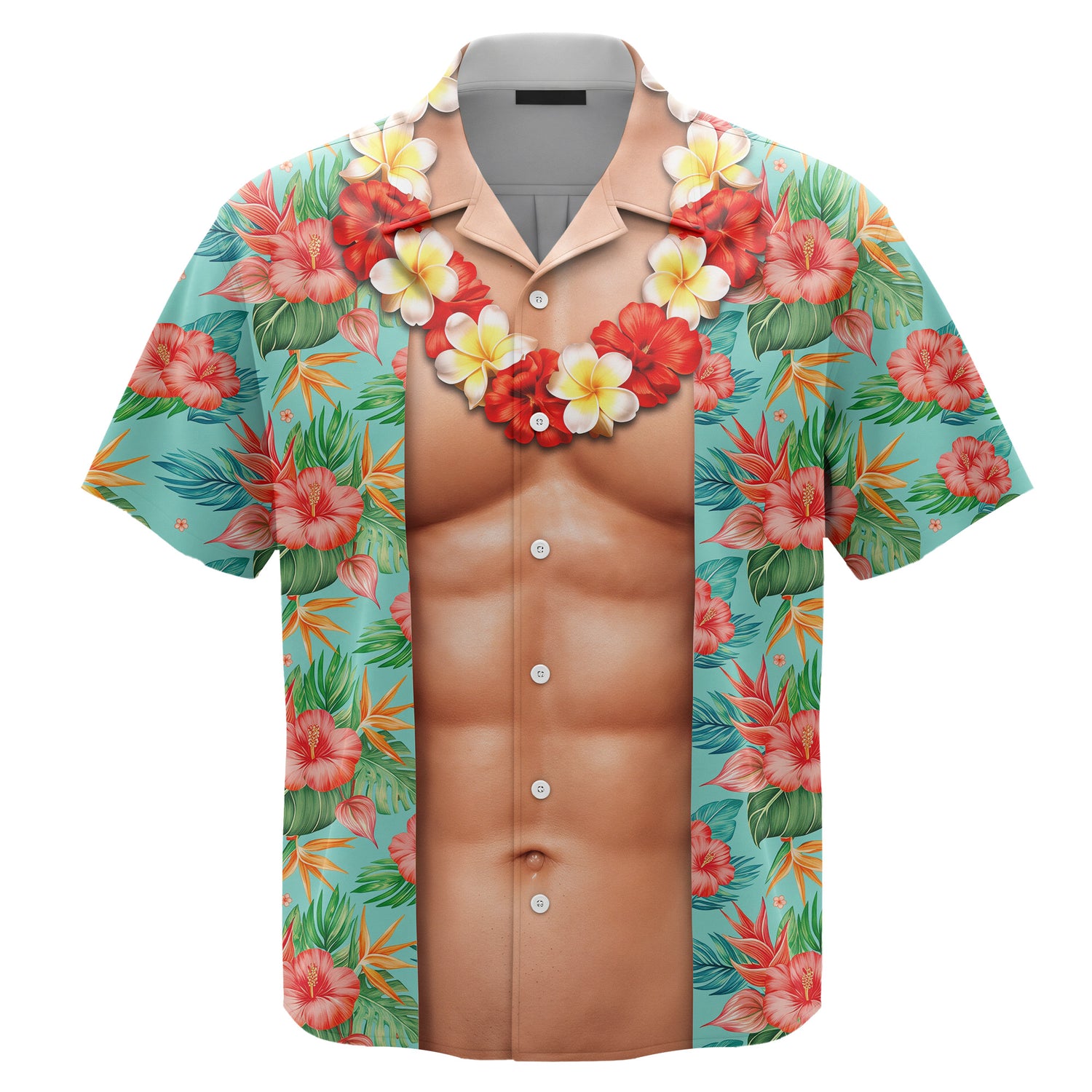 Funny Muscle Chest Hawaiian Shirt