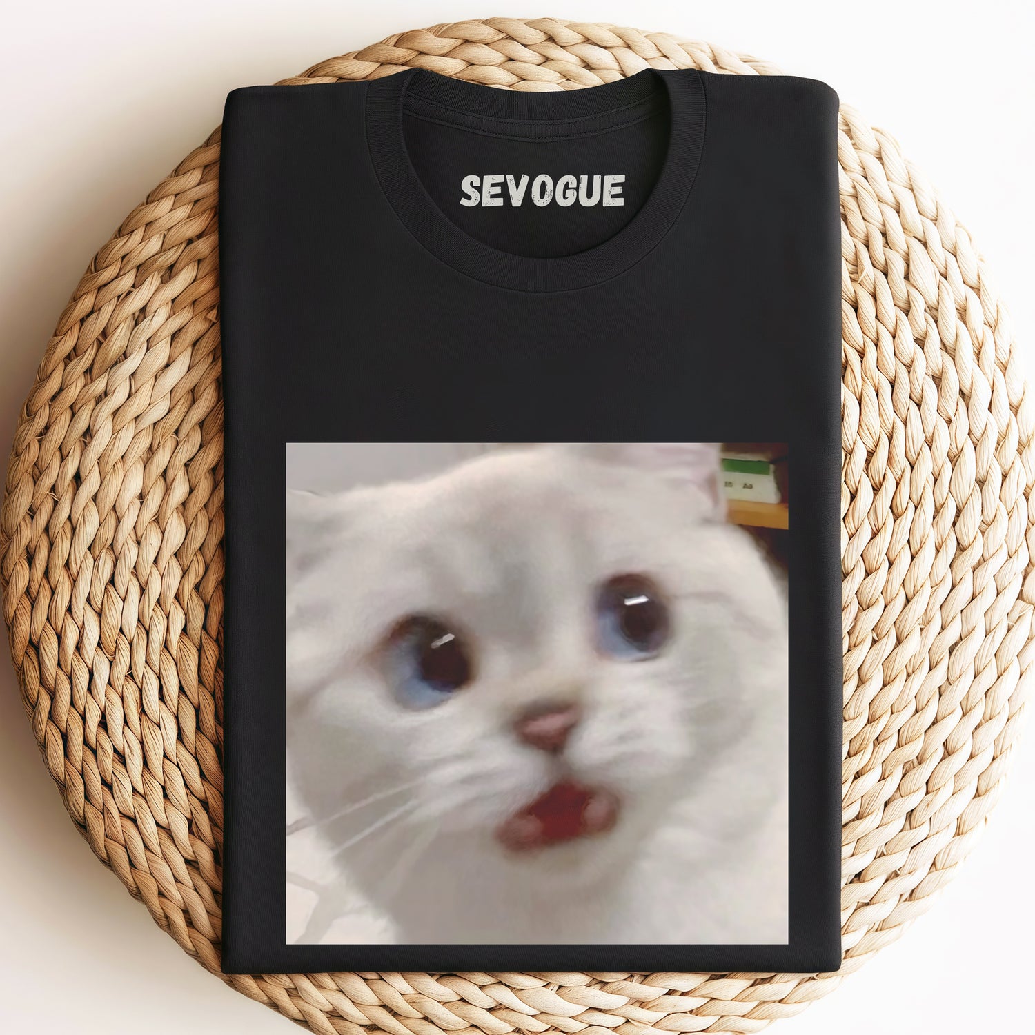 Funny Shock Cat Unisex Tee, Sweatshirt & Hoodi