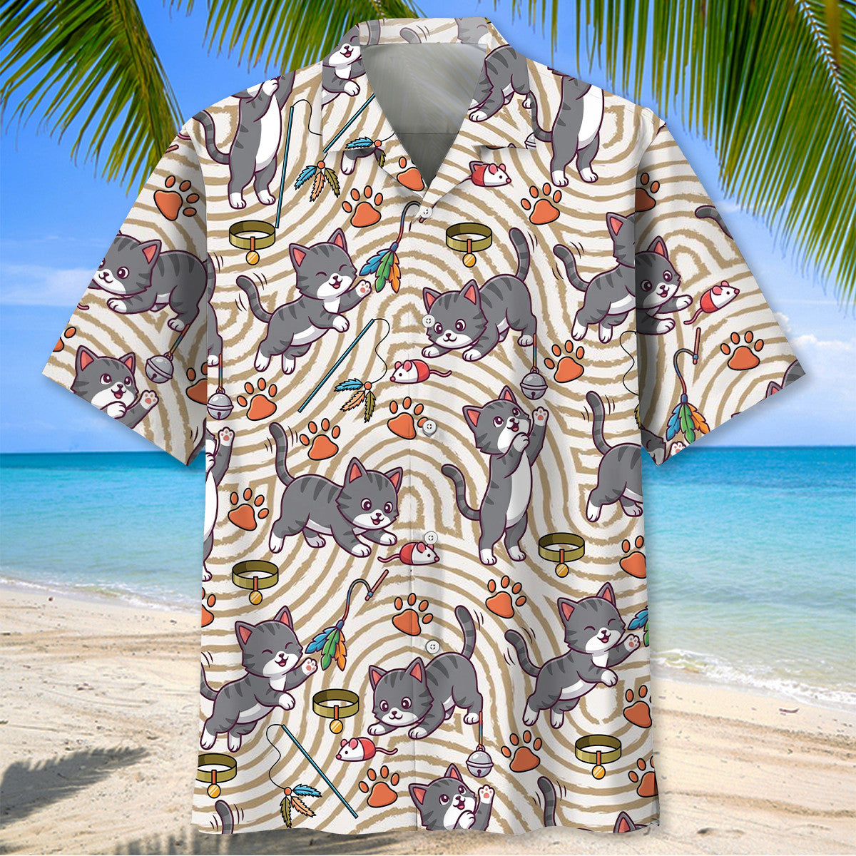 Funny Active Cats Mode Hawaiian Shirt