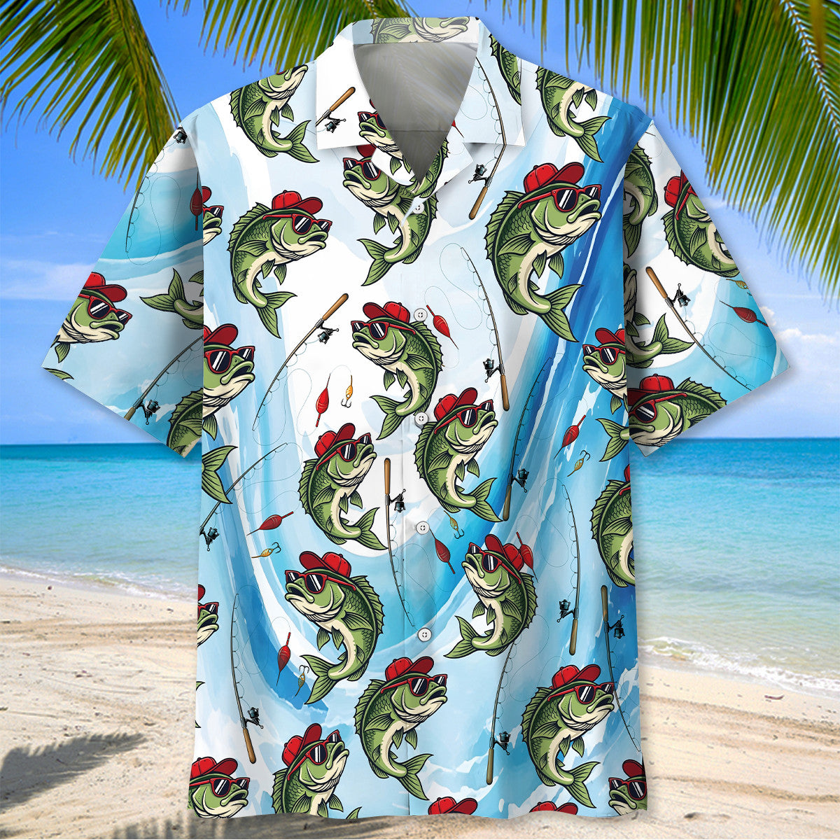 Funny Bass Fishing Hawaiian Shirt