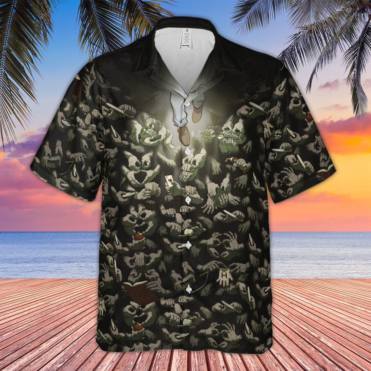 Funny Helping Hands Labyrinth Hawaiian Shirt