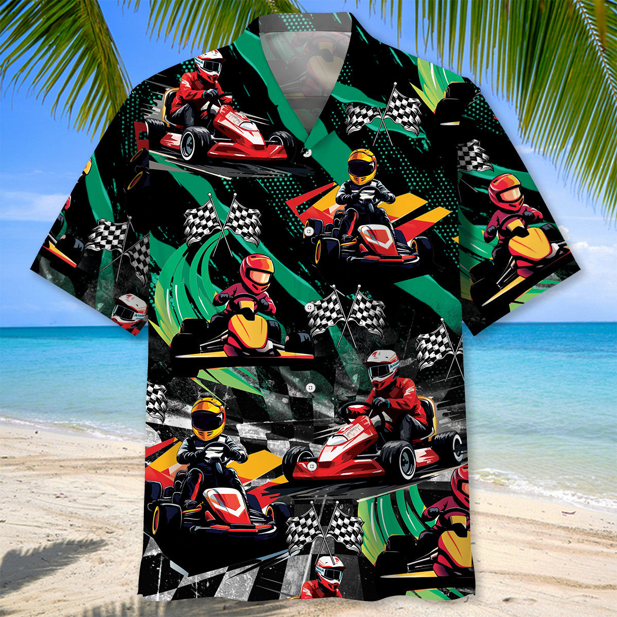 Funny Karts Racing Hawaiian Shirt