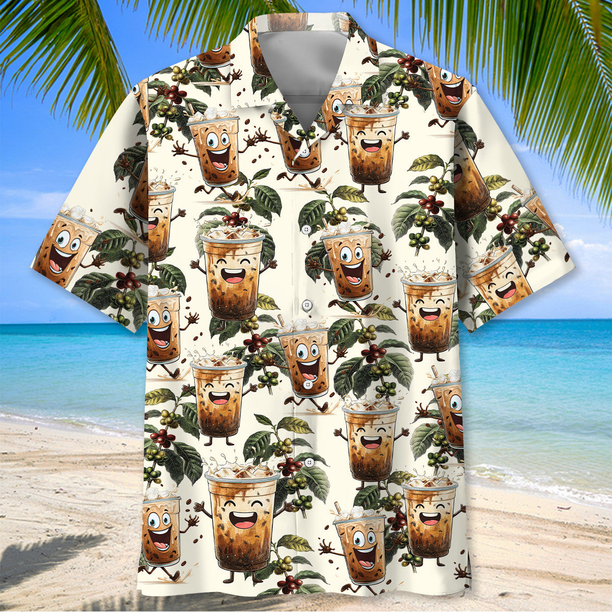 Funny Latte Iced Coffee Hawaiian Shirt
