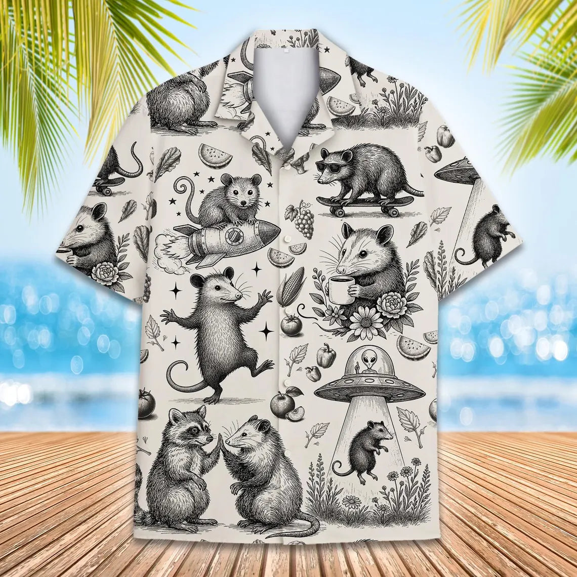 Funny Opossum Hawaiian Shirt Edition 002