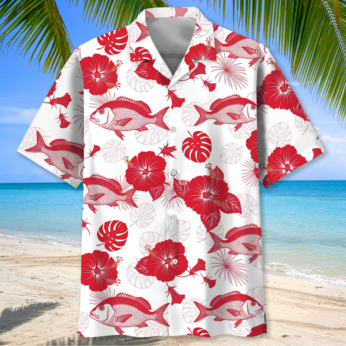 Funny Red Snapper Fishes Hawaiian Shirt