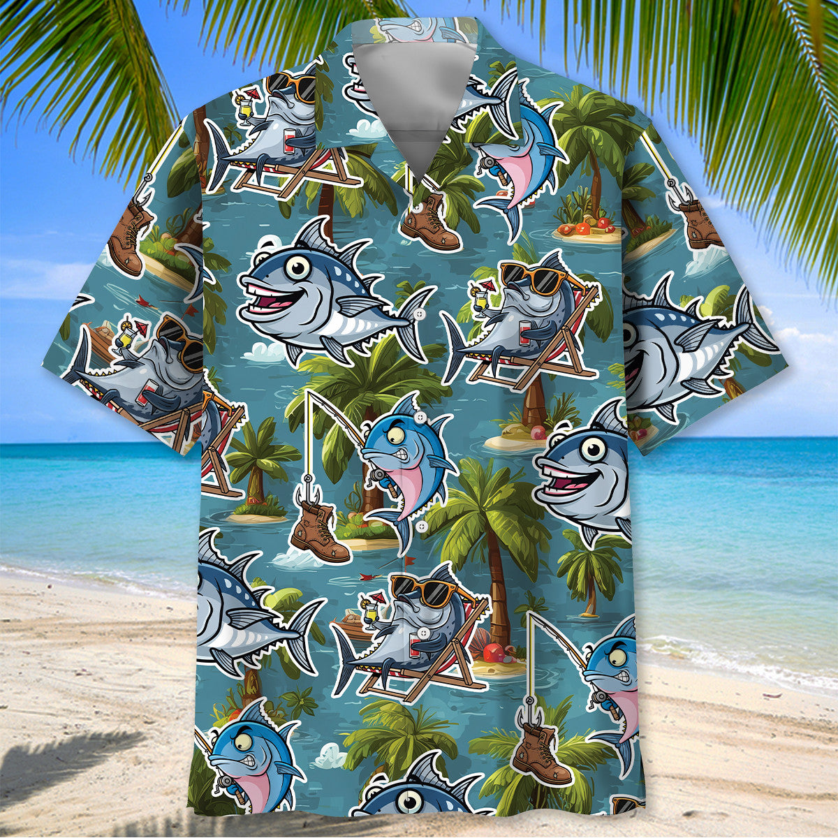 Funny Tuna Beach Hawaiian Shirt