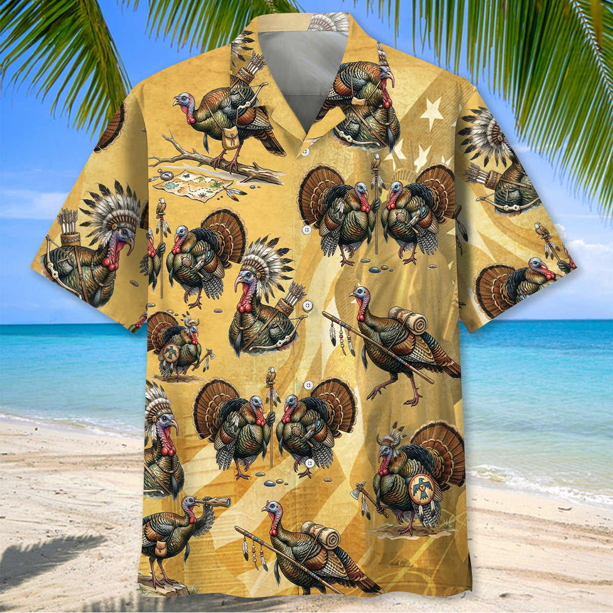 Funny Wild Turkey America Hawaiian Shirt