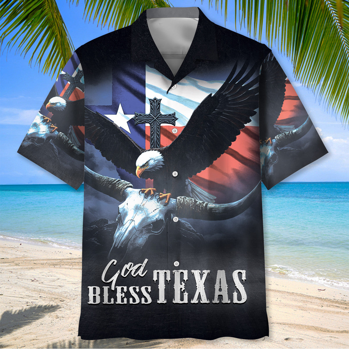 GOD Bless Texas Hawaiian Shirt