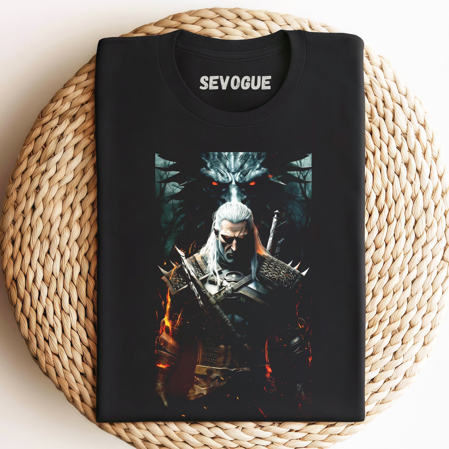 Geralt Of Rivia In Battle V1 Unisex Tee, Sweatshirt & Hoodi