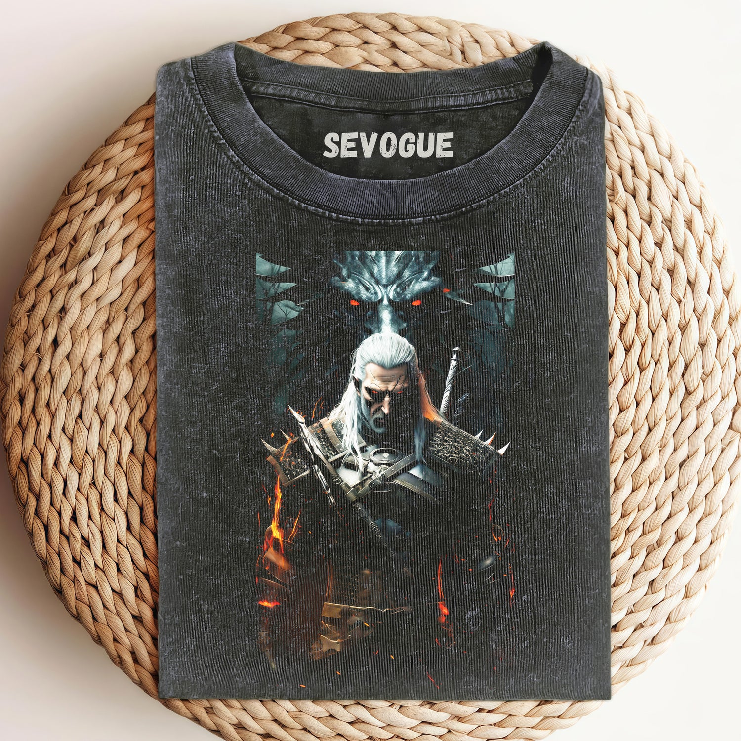 Geralt Of Rivia In Battle V1 Unisex Tee, Sweatshirt & Hoodi