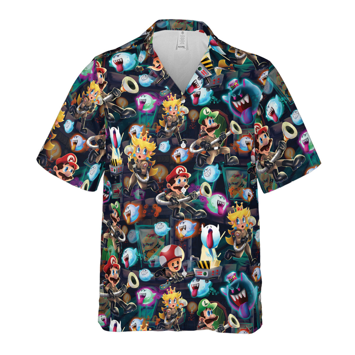 Ghost-hunting Mario Hawaiian Shirt