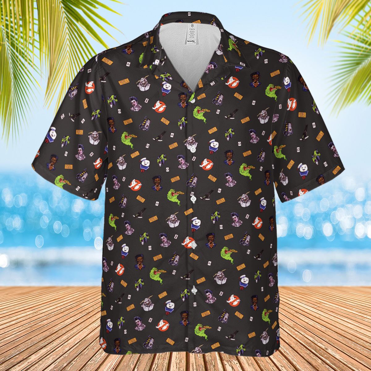 Ghostbusters Pattern Hawaiian Shirt