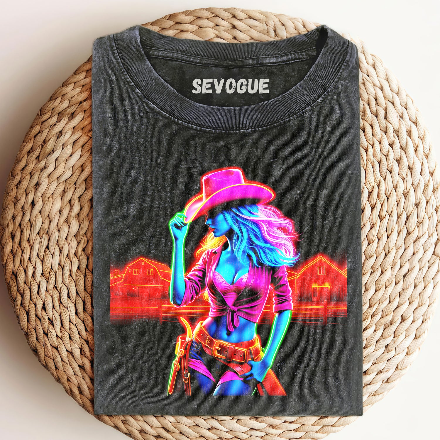 Glowing Cowgirl Poster Unisex Tee, Sweatshirt & Hoodi
