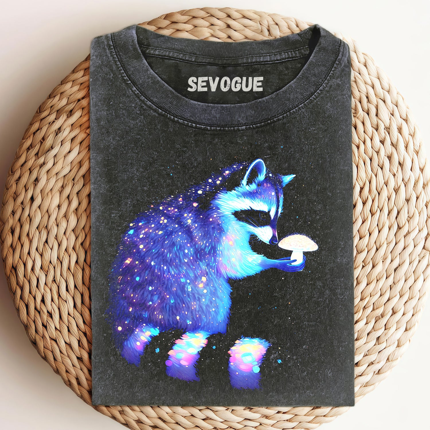 Glowing Raccoon Unisex Tee, Sweatshirt & Hoodie