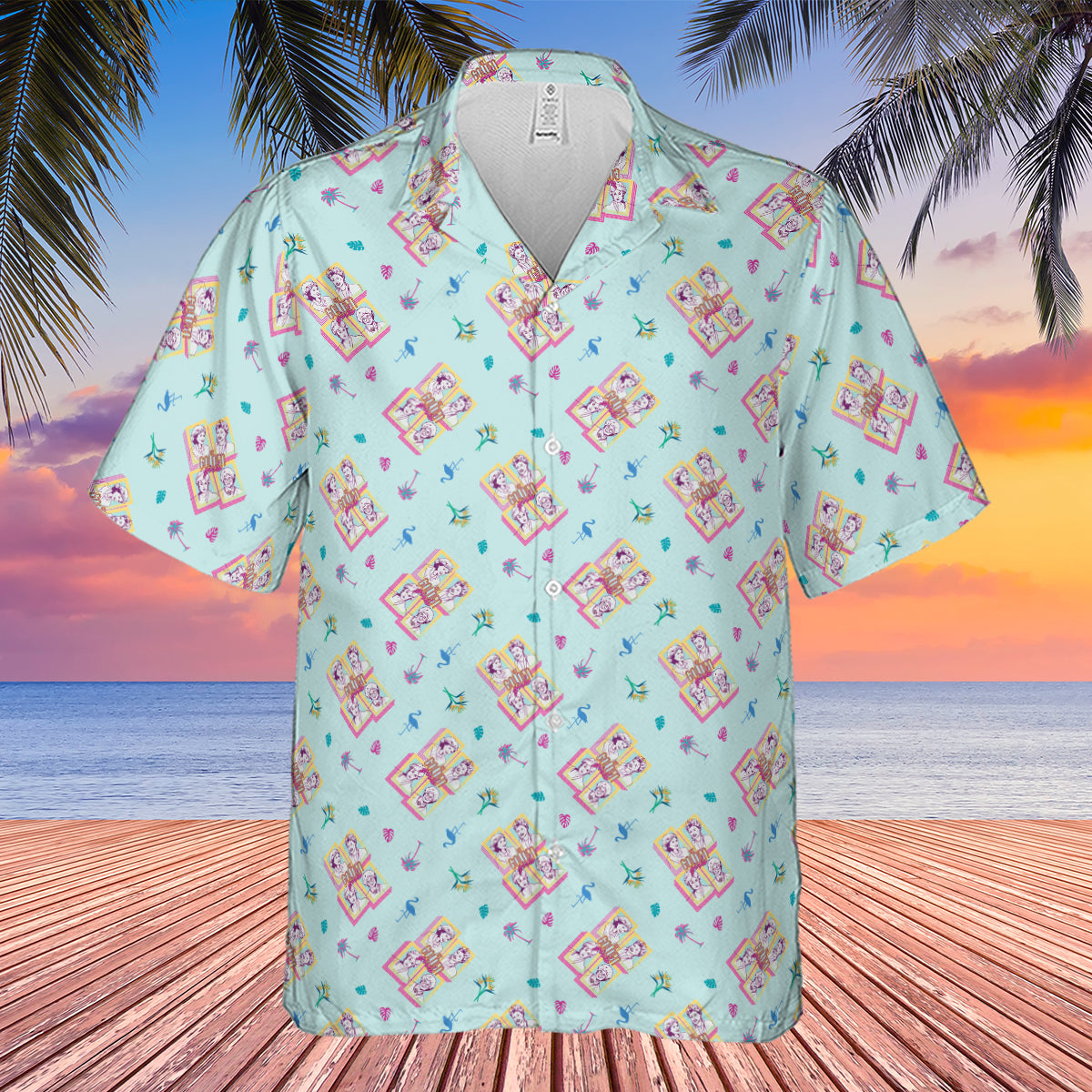 Golden Girls Patterned Hawaiian Shirt