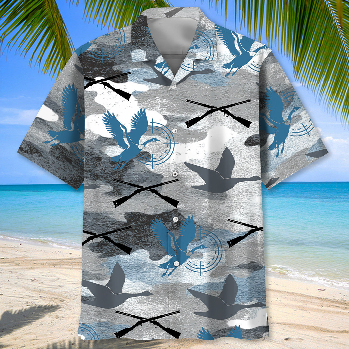Goose Hunting Camouflage Hawaiian Shirt