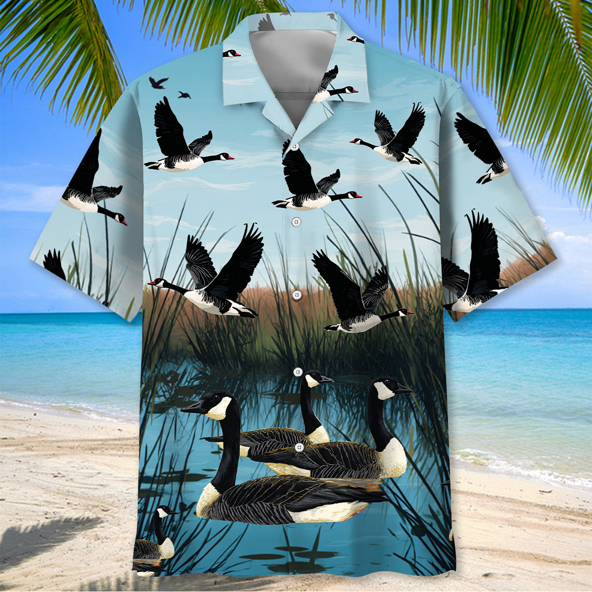 Goose Hunting Rural Field Hawaiian Shirt