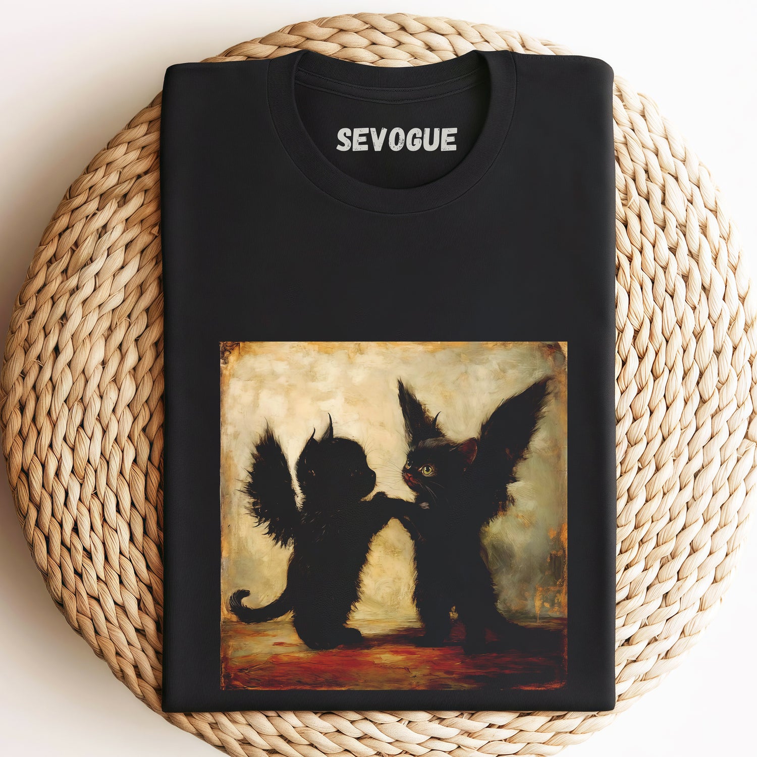 Gothic Bat Cat Unisex Tee, Sweatshirt & Hoodi