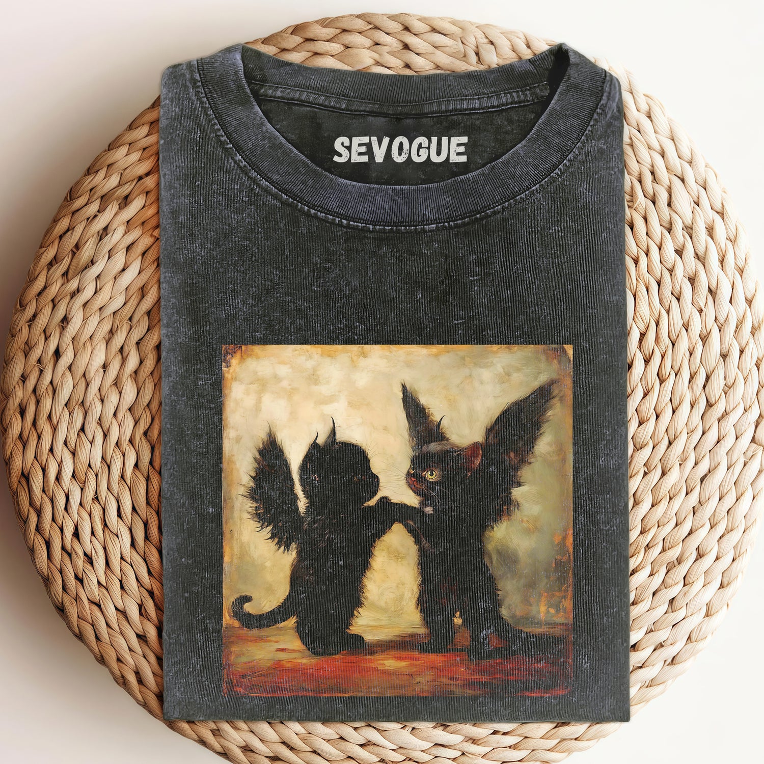 Gothic Bat Cat Unisex Tee, Sweatshirt & Hoodi