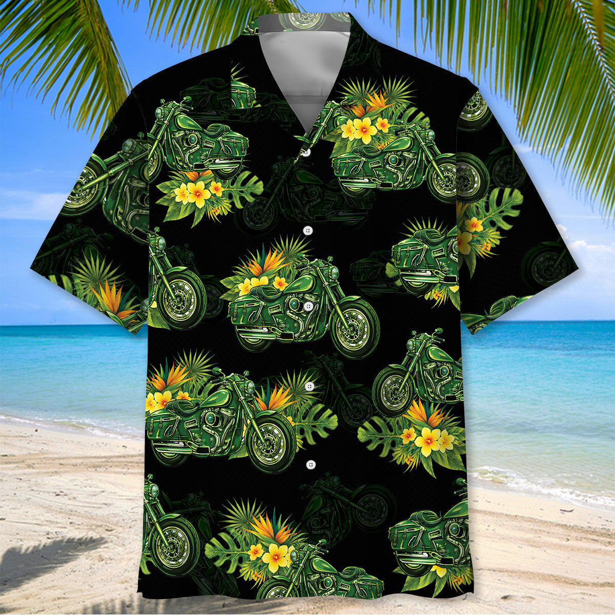 Green Tropical Rider Hawaiian Shirt