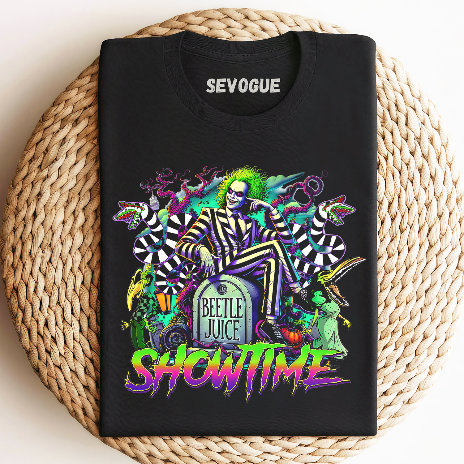 Halloween Beetlejuice Showtime Unisex Tee, Sweatshirt & Hoodie
