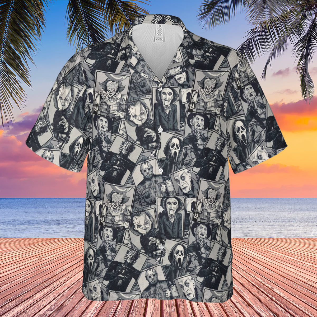 Halloween Horror Villains Hawaiian Shirt